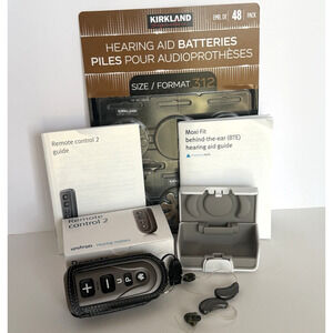 UNITRON Moxi Behind the Ear (BTE) Hearing Aid + Accessories - Tested Works!